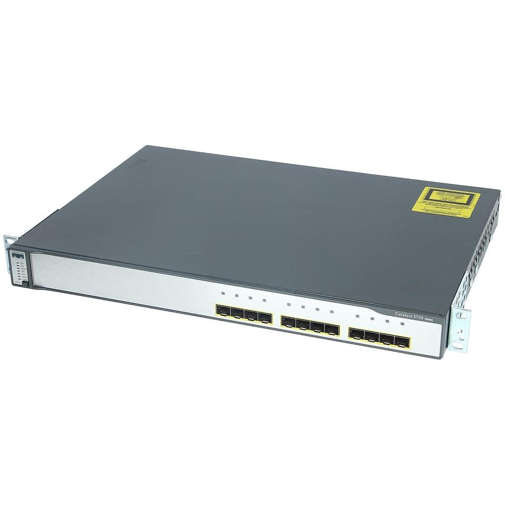 Cisco Catalyst 3750G Stackable 12 SFP Gigabit Ethernet ports, IP Services software