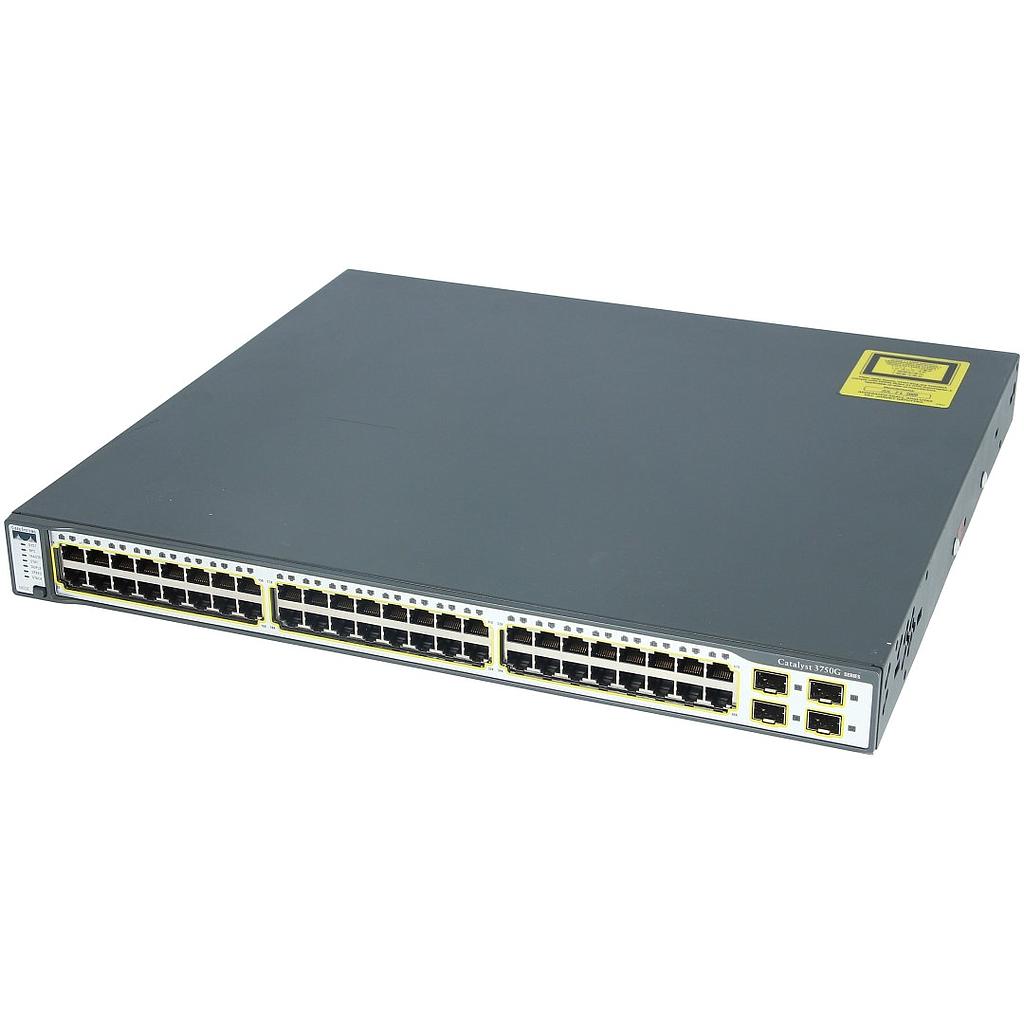 Cisco Catalyst 3750G Stackable 48 10/100/1000 Ethernet ports &amp; 4 SFP-based Gigabit Ethernet uplink ports, IP Base software