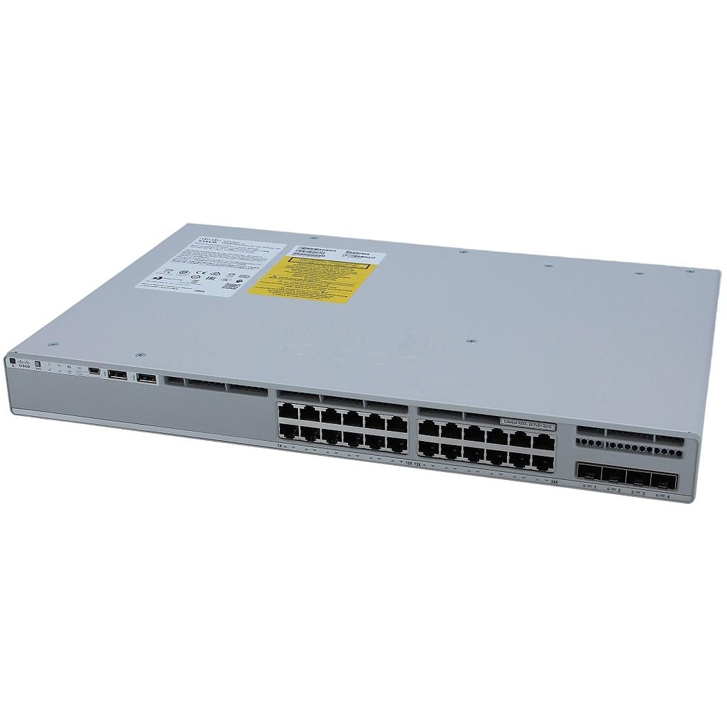 Cisco Catalyst 9200L 24-port PoE+ 4x1G uplink with one 600W AC power supply Switch, Network Essentials