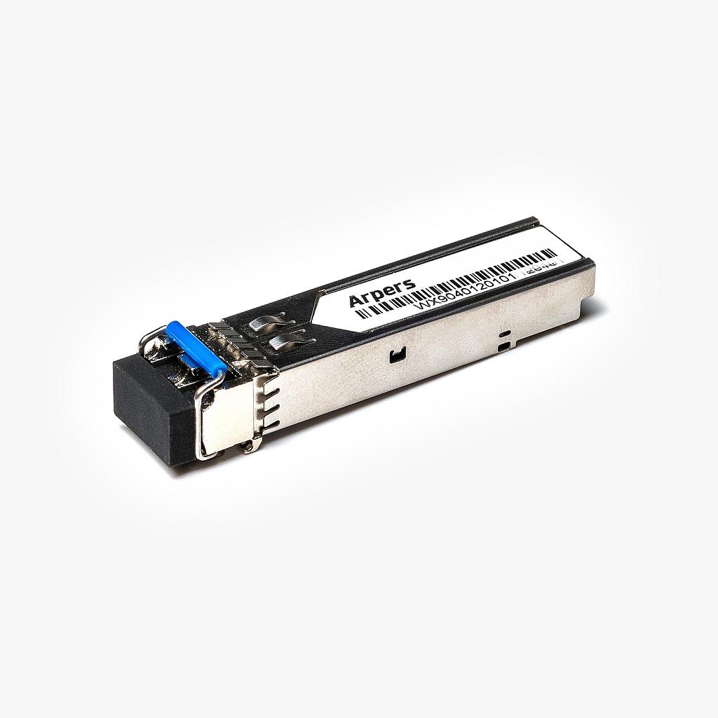 Arpers 10GBASE-BX20-D BiDi SFP+, 1330nm-TX/1270nm-RX, SMF, 20km, LC Símplex, DOM, Industrial optical transceiver module compatible with Cisco