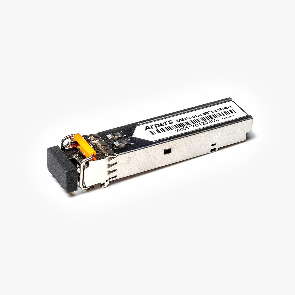 GLC-BX40-D-I-COM Arpers 1000Base-BX40-D SFP (mini-GBIC), 1550nm-TX/1310nm-RX, SMF, 40km, LC Simplex, DOM for Cisco
