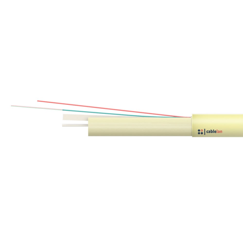 Cable F.O. FTTH interior, LSZH, Dca, bobina 2000 m, 1 x 2 fibras