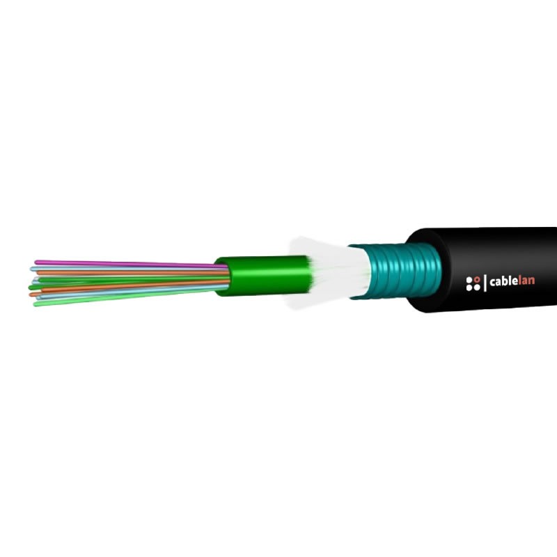 Cable F.O. OS2 exterior armadura metálica, PE, Fca, bobina 2000 m