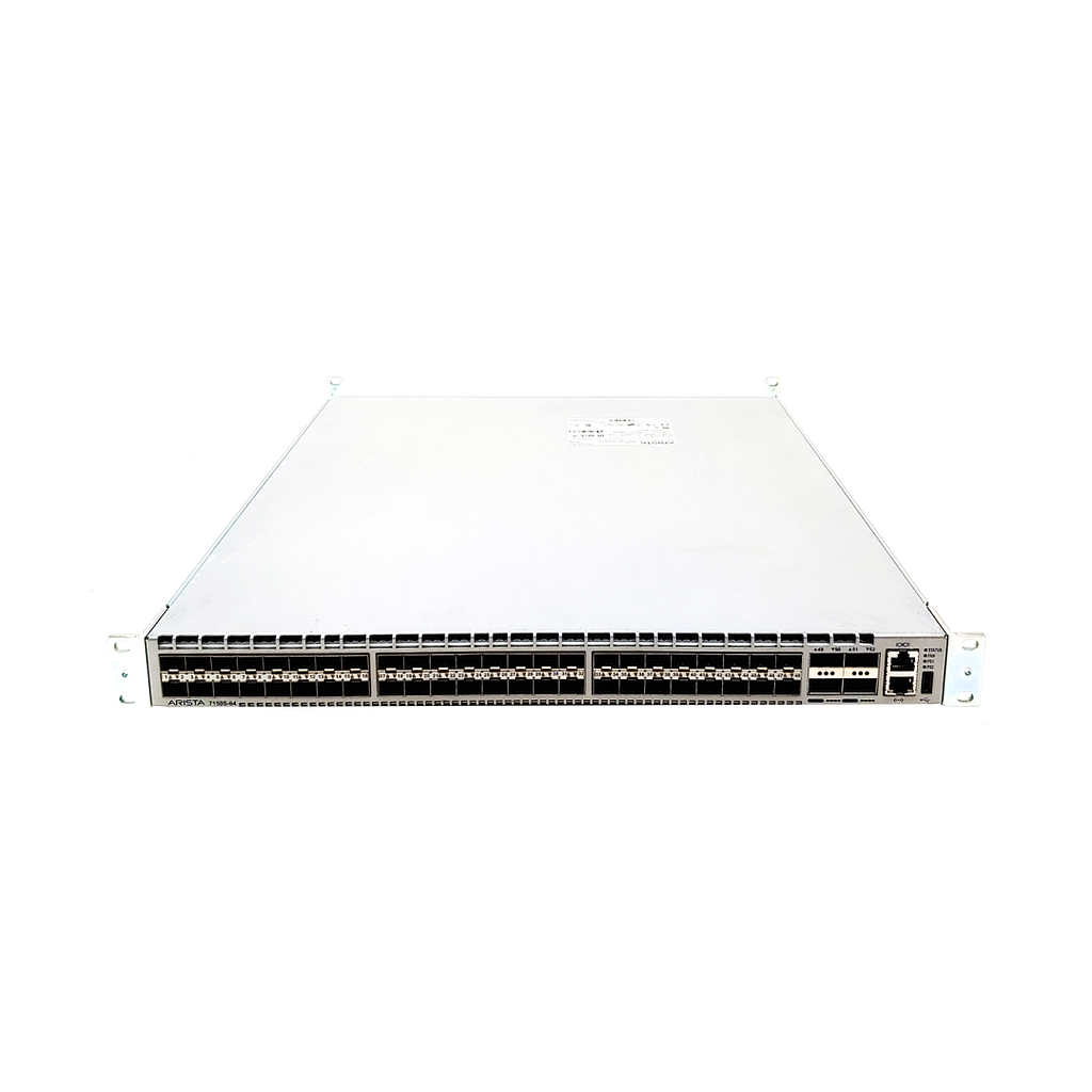 Arista 7150, 48x1/10G SFP+ &amp; 4xQSFP+ switch, high precision clock, front-to-rear airfow, 2x AC PSU