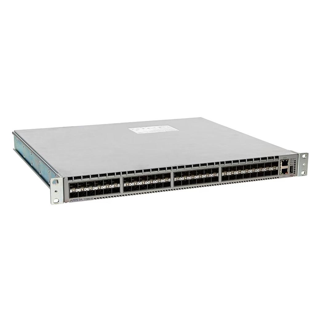 Arista 7150S, 52x1/10G SFP+ switch, high precision clock, front-to-rear airflow, 2x AC PSU
