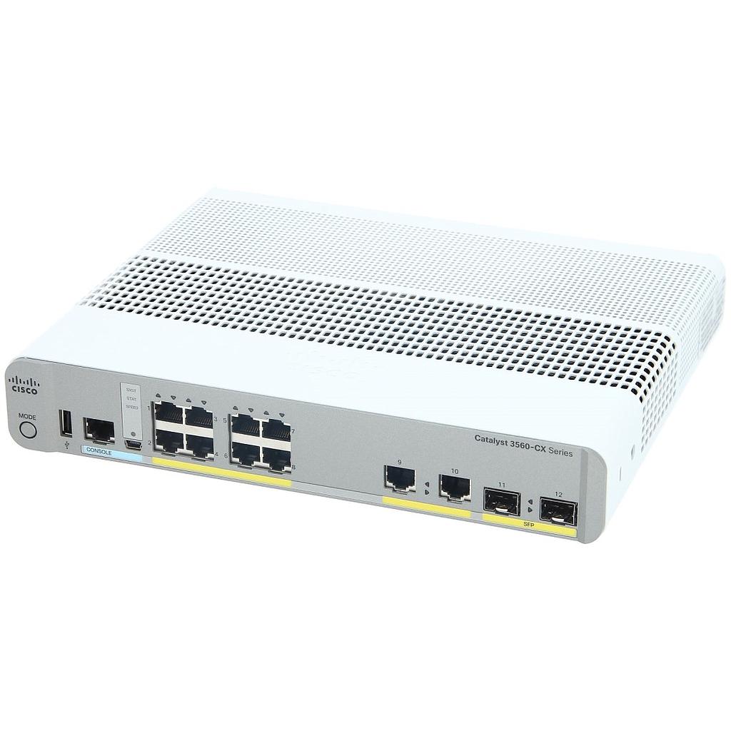 Cisco Catalyst 3560-CX Switch 8 GE, uplinks: 2 x 1G SFP and 2 x 1G copper, IP Base