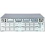 Cisco 3845 ISR with two Gigabit Ethernet fixed LAN ports, one SFP slot, four NMEs, four HWICs, two AIM slots, 4 PVDM slots Cisco IP Base software, and AC power