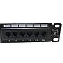 Panel 19” 1U, 24 RJ45, C-5E UTP, 90º, 3µ oro