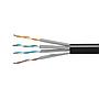 Cable exterior rígido C-6 U/FTP, PE, Fca, caja 305 m